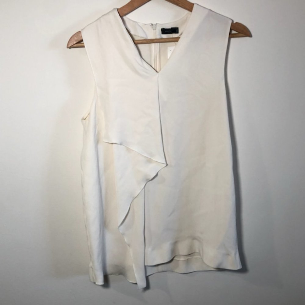 JosephHardy Sleeveless Silk Ruffle Blouse - Picture 2 of 6